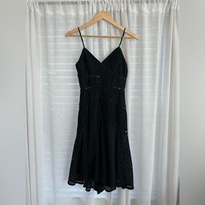 Bardot Ariana Lace High-Low Dress Black XS